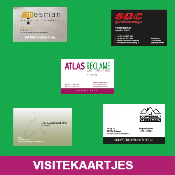 Atlas Reclame Visitekaartjes