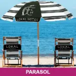 Parasol met logo