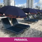 parasol met logo